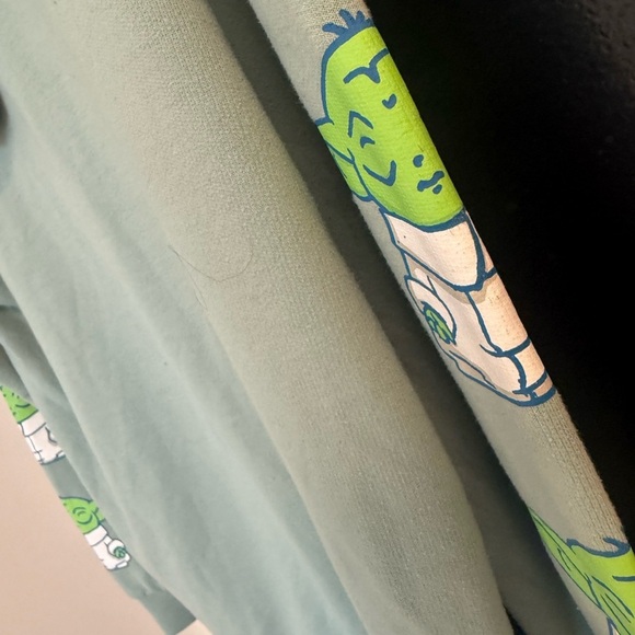 Star Wars M seafoam/mint green Hoodie with Green Yoda Design good to great cond - Picture 10 of 15